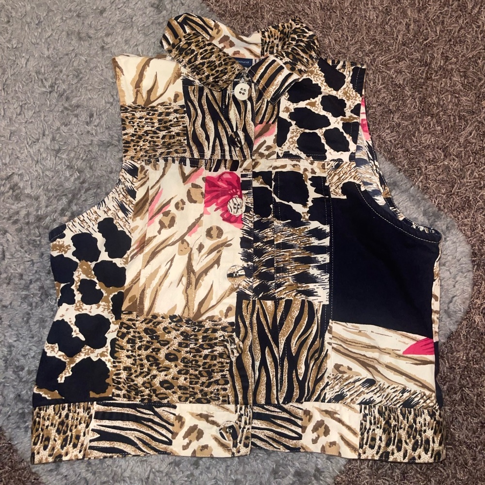 Y2K Westbound multicolored patch work vest. 
No stains, no signs of wear.